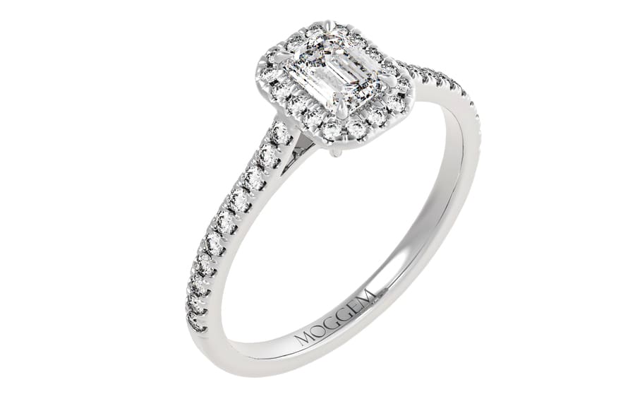 Кольцо изумруд (8) Помолвочное кольцо «E51» с бриллиантами — изображение 1