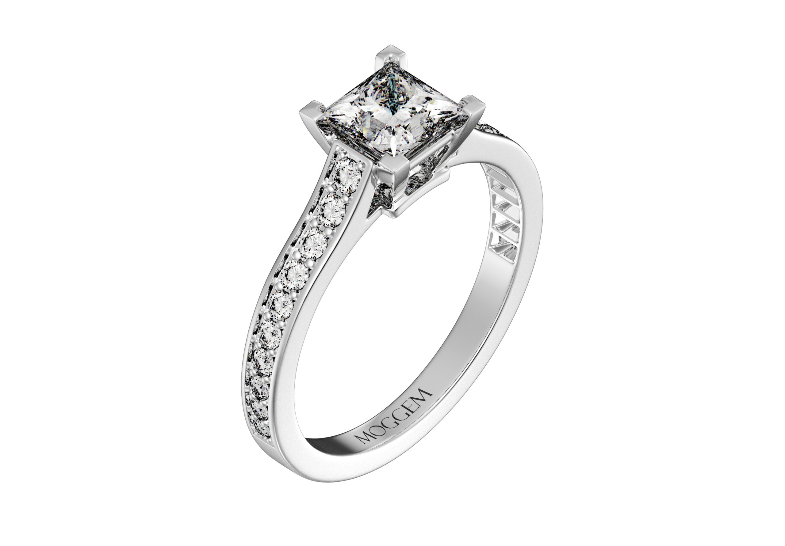 Помолвочное кольцо V-Da с бриллиантом (3) Помолвочное кольцо «Z21» с бриллиантами — изображение 1