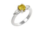 Помолвочное кольцо «K31» с жёлтым бриллиантом