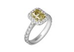 Помолвочное кольцо «L51» с жёлтым бриллиантом